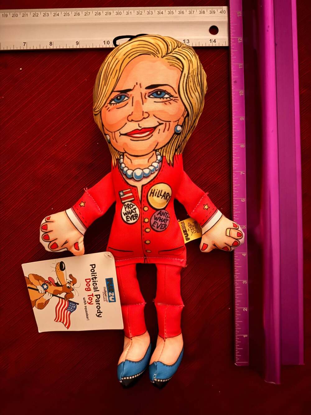 Hillary Clinton Special Edition Political Parody Squeaky Dog Toy (FUZZU)